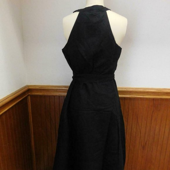 J.Crew linen wrap dress black J4732 - Picture 2 of 6